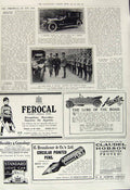 Old Vintage Print 1917 Napier Motor Car Lloyd George Scotland Austin Pens 20th