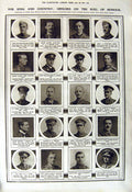 Old Vintage Print 1917 War Honour Sansom Mantle Brewis Yates French Ship 20th