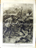 Old Vintage Print 1917 War Runner Ypres Siers Howitzer Flanders Battle 20th