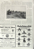Original Old Vintage Print 1917 War Western Front Canadian Light Horse Tobacco
