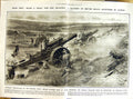Original Old Vintage Print 1917 War British Gunners German Trenches Howitzers