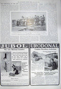 Original Old Vintage Print 1917 King England Vauxhall Car Vimy Ridge Urodonal