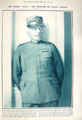 Original Old Vintage Print 1917 General Cadorna Italy Howitzers German Guns War