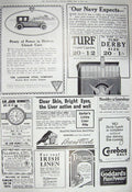Old Vintage Print 1917 Advertisement Hudson Car Liver Pills Irish Linen 20th