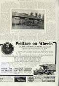 Original Old Vintage Print 1917 Church Army Hut Bomb War Siers Ambulance 20th