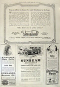 Old Vintage Print 1917 Vauxhall Motor Car Sunbeam Allenburys Food Himrod 20th