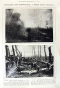 Old Vintage Print 1917 German Shell Zonnebeke Zillebeke War Syrian People 20th
