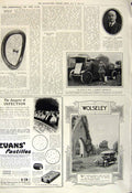 Original Old Vintage Print 1917 Wolseley Armoured Car War Herbert Austin Evans