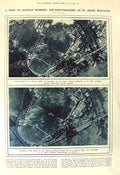Original Old Vintage Print 1917 German Aerodrome Westrem War British Aeroplane