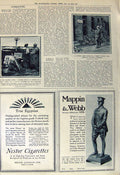 Original Old Vintage Print 1917 War Western Front German Sier Cigarettes Louvre