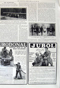 Old Vintage Print 1917 American Journalists Munitions Works Western Front 20th