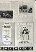 Old Vintage Print 1917 Motor Cycle Africa Kilossa Napier Carlton Daimler 20th