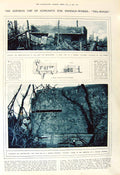 Old Vintage Print 1917 German Pill-Box Concrete War Teacher Johnson Dinan 20th