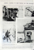 Old Vintage Print 1917 America War Ship Jackie Helmsman Mary Queen Scots 20th