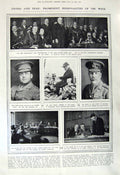 Old Vintage Print 1917 Venizelos Primrose Maude Wilson Ships North Wind 20th
