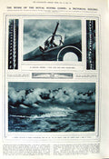 Old Vintage Print 1917 Aeroplane German Gas-Attack R.F.C. Palestine Camel 20th