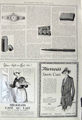 Original Old Vintage Print 1917 Swan Fountain Pen Watch Shaving Stick Harrods