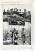 Original Old Vintage Print 1917 Cambrai Irish Siers War Dug-Out German Prisoner