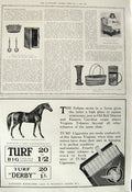 Original Old Vintage Print 1917 Dainty Dolly Silver Vase Pewter Gsmith Horse
