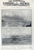 Original Old Vintage Print 1917 Navy Ships Heligoland British Destroyers German
