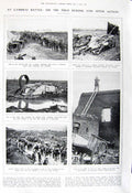Old Vintage Print 1917 Cambrai Battle War German Prisoners Baghdad Train 20th