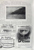 Old Vintage Print 1917 Italian Navy Submarine Chasers War Bulmers Cider 20th