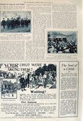 Original Old Vintage Print 1917 Factory Waring Gillows King Childrens Home 20th