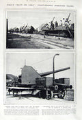Old Vintage Print 1917 Italy Armoured Trains War Tomb Dage Giovanni Paolo 20th