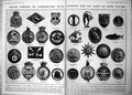Antique Print Damaged Badges Warships Auxiliary Patrol Submarines Air 1919 0