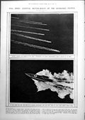 Old Print Motor Boats Off Dover Auxiliary Patrol From Air Huge Wash 1919 20th