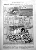 Antique Old Print Wind Tunnels Test Aeroplane Models Tank Smoke Screens 1919