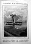 Old Print Aeroplane Somersault Narrow Escape Labour Unrest Glasgow 1919 20th