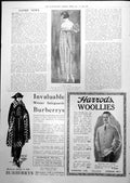 Antique Old Print Dance Frock Lemon Tuille GRibbon Waist Tout Ensemble 1919