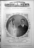 Antique Old Print Wedding Princess Patricia Bride Groom Mounted Police 1919
