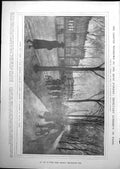 Antique Print Quai D'Orsay Lighted Windows Peace Conference World Oil 1919