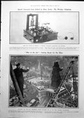 Old Print Wireless Telephone Raf Exhibition Bronze Horses St Marks 1919 20th