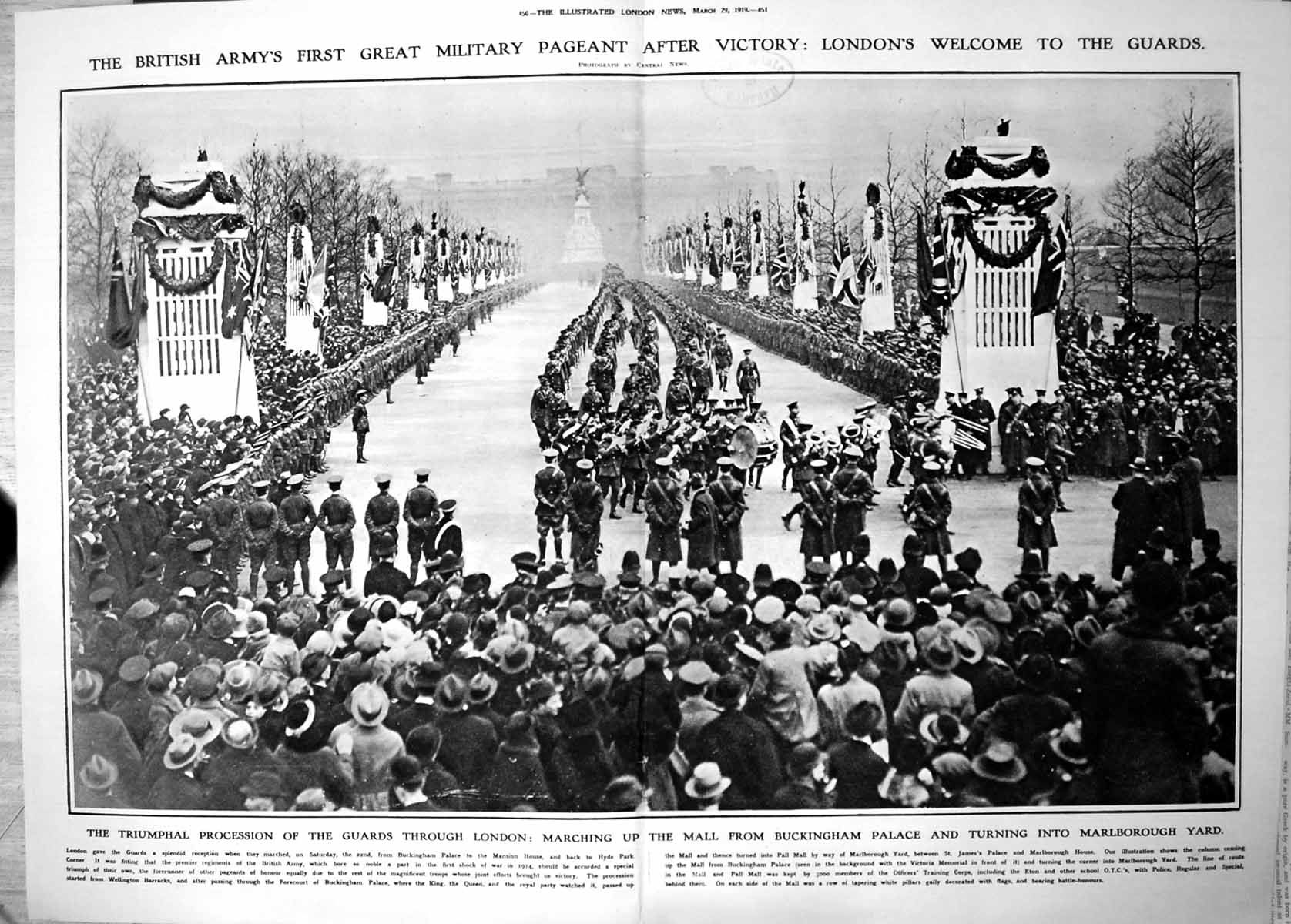 Old London'S Welcome Guards British Army Pageant After Victory 1919 20th