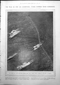 Antique Old Print Turks Military Action Near Damascus British Aeroplanes 1919