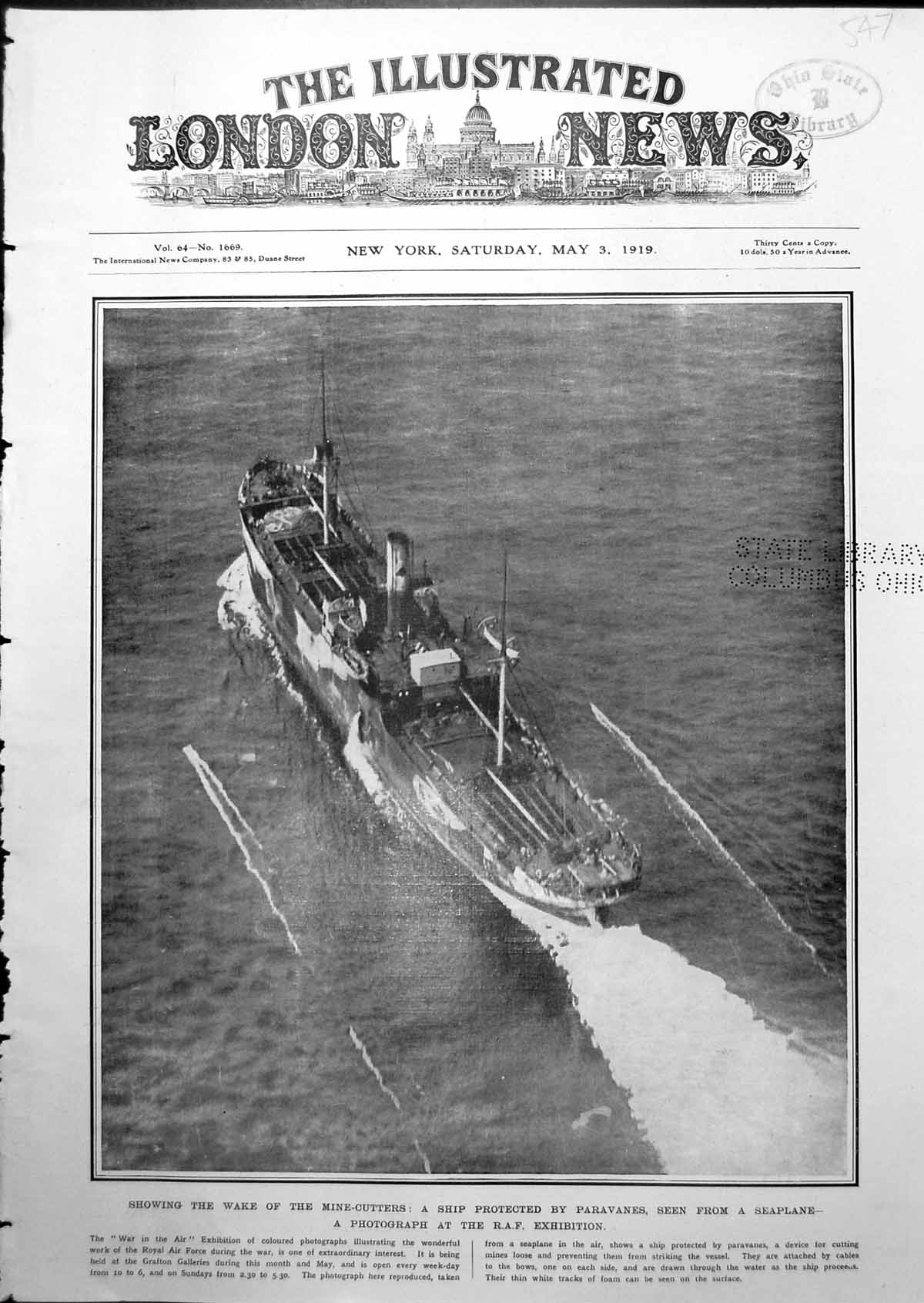 Antique Old Print Wake Mine Cutters Paravanes Troops Embarking Tilbury 1919