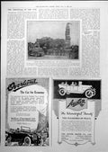 Antique Old Print Before Madonna Fell Cathedral Albert Napier Ambulance 1919