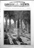 Antique Print Cloisters Arras Cathedral France Egypt Unrest Railways 1919 20th