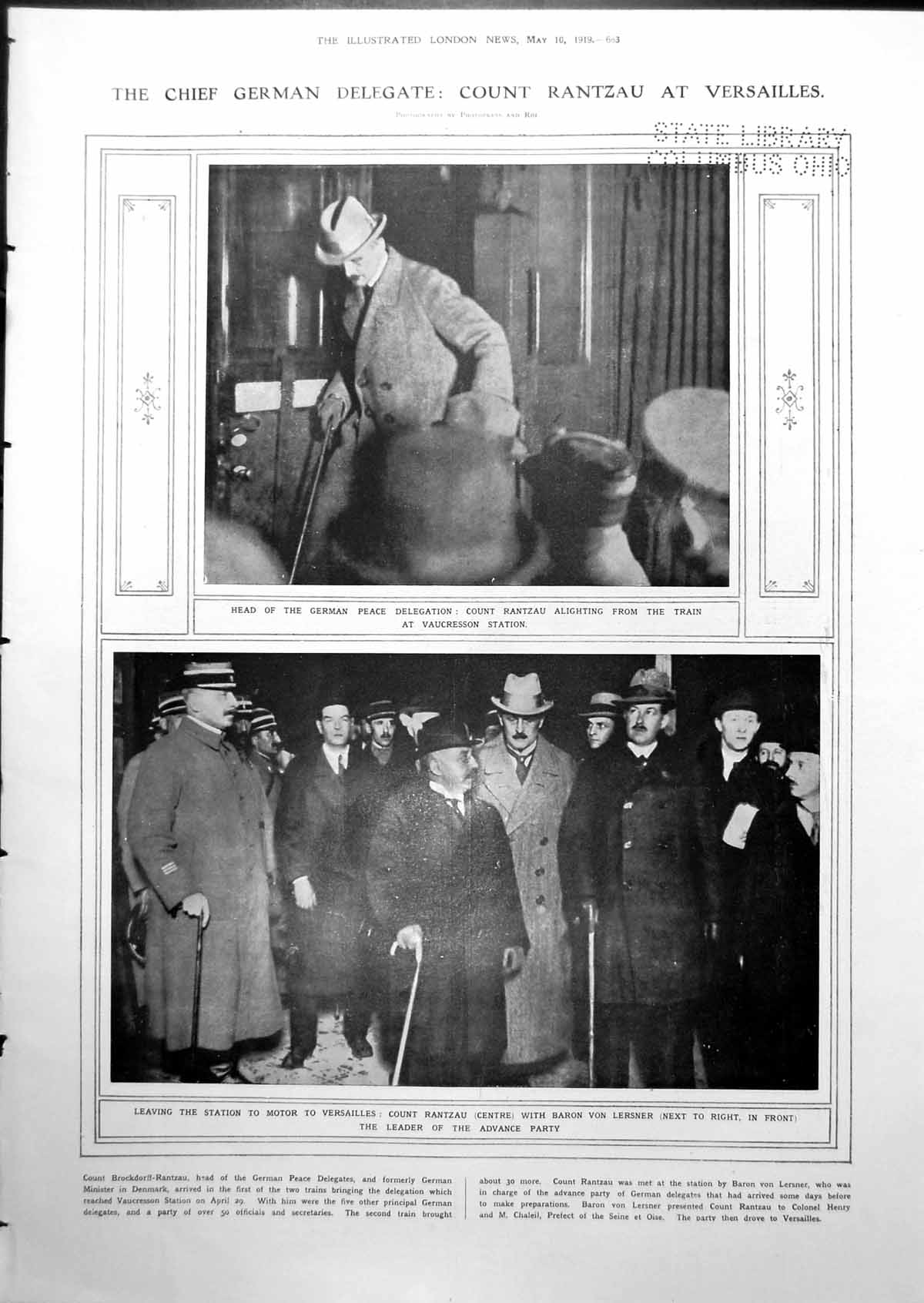 Old Count Rantzau Versailles German Peace Delegation Men Women 1919 20th