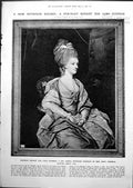 Antique Print Mrs Mary Freeman Joshua Reyns 1800 Pounder Beside Man 1919 19th