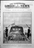 Antique Old Print Nurse Cavell Coffin Returns Dover Dr Renner Austria 1919