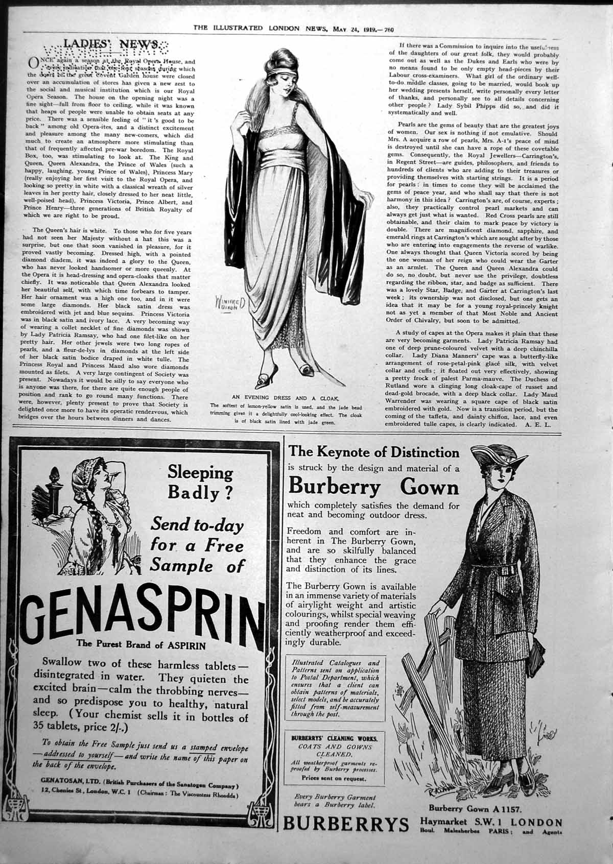 Old Evening Dress Cloak Satin Jade Bead Trimming Winifred Dixon 1919 20th