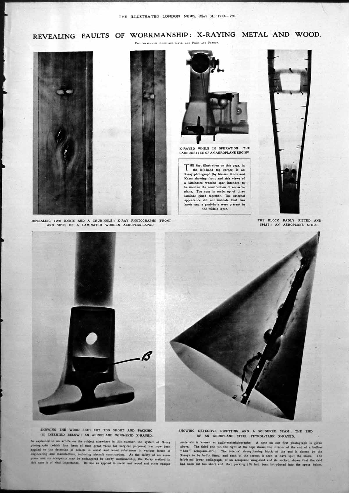 Old X-Raying Metal Wood See Faults Workmanship Shepherd Jupille 1919 20th