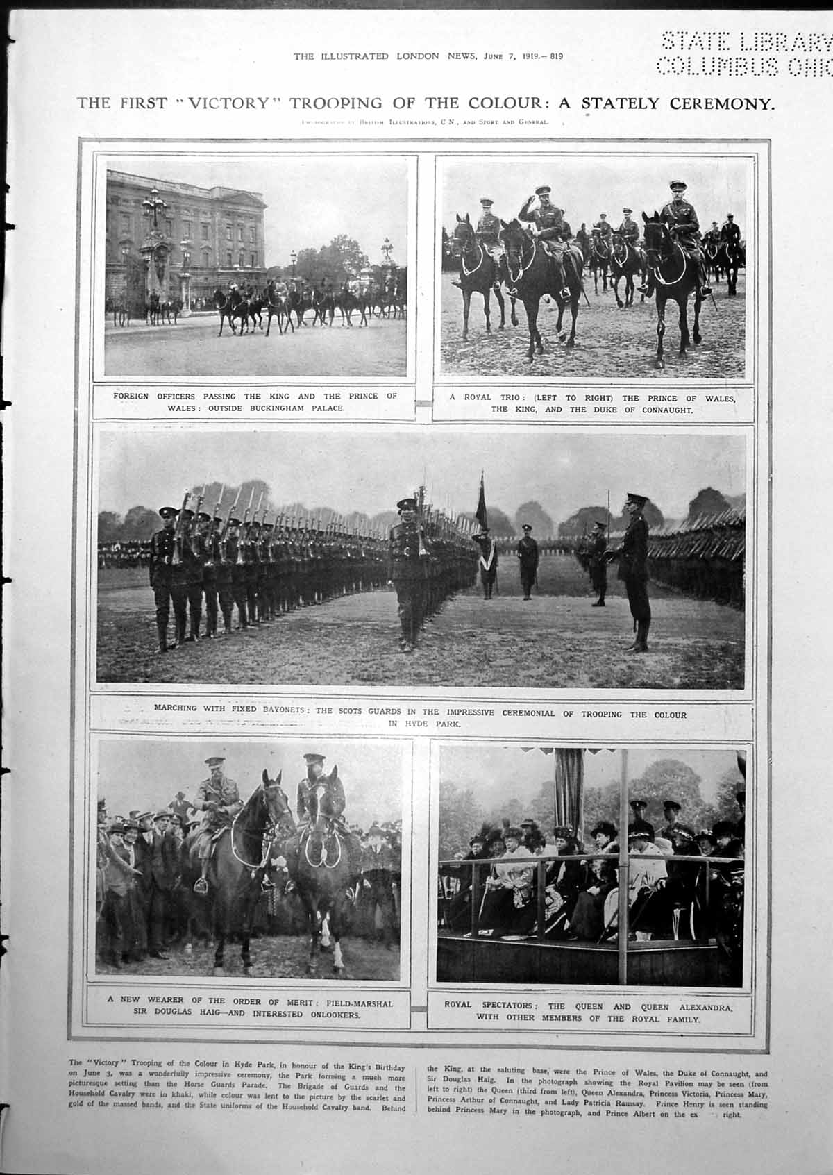 Old Trooping Colour Royal Spectators Building Pershing Stadium 1919 20th