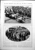 Antique Print King Queen Leicester Carriage Buc Railway Bridge Turkey 1919