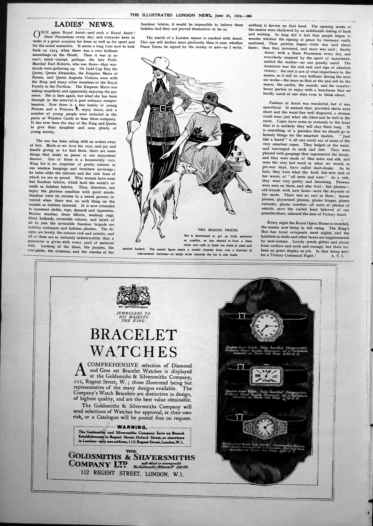 Old Print Seaside Frocks Spotted Foulard Linen Collar Cuffs Chemise 1919 20th