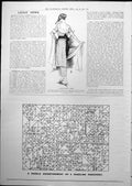 Antique Print Garden Party Frock Rose Pink White Voile Sash Georgette 1919 20th